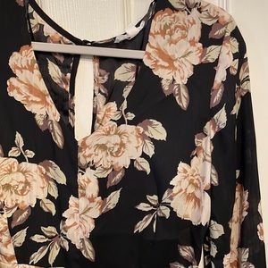 Cotton Candy LA Sm Floral Romper Wrap Skirt